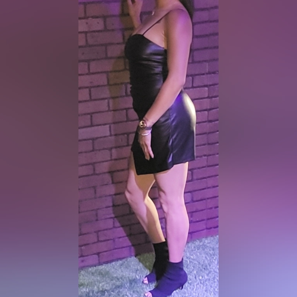 Zara Black Slip Bodycon Mini Dress